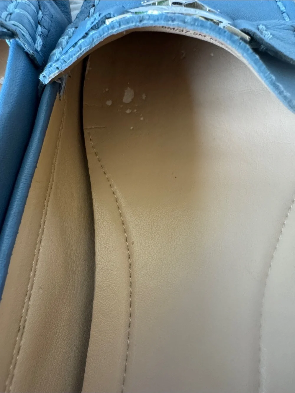 Michael Kors Blue Leather Moccasin Loafers - Picture 4 of 6
